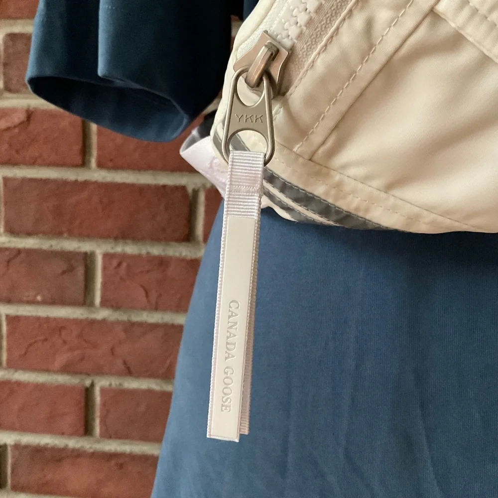 Canada Goose White Waist Fanny Crossbody Pack Performance Satin NWT